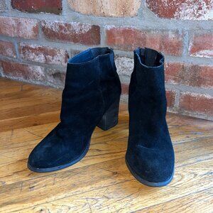 Urban Outfitters Black Suede Heeled Booty